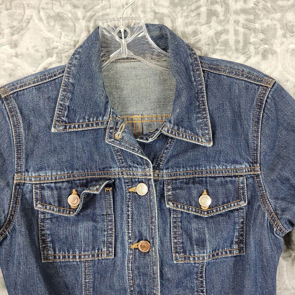 Vintage Guess Jeans Jacket Women's XS Blue Jean Authentic Originals USA Made - Picture 2 of 8